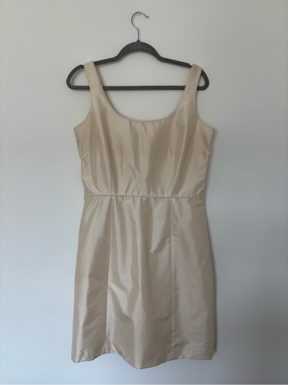 100% Silk Cocktail Reception Wedding Dress Structured Large Vintage